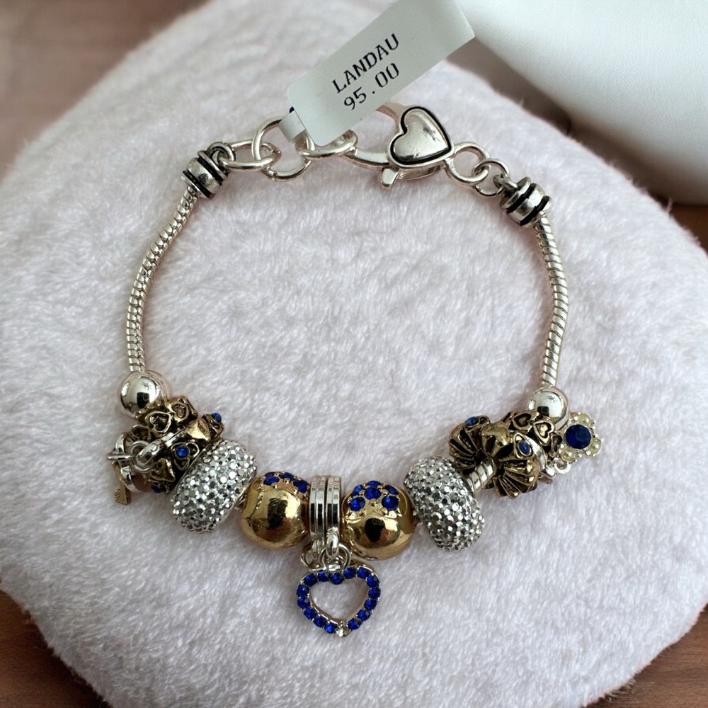 Landau Gold and Silver Charm Bracelet